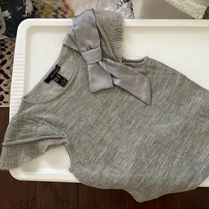 MNG cap sleeve sweater with bow detail